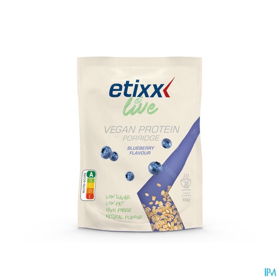Etixx Live Vegan Protein Porridge Bosbessen 550g