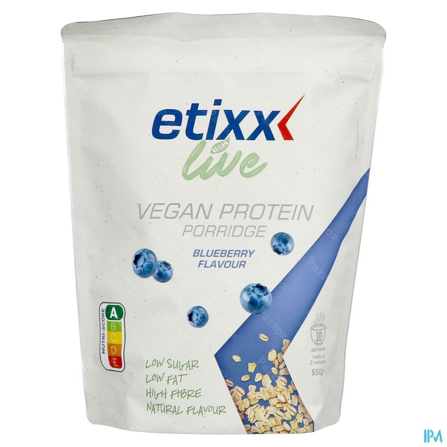 Etixx Live Vegan Protein Porridge Bosbessen 550g