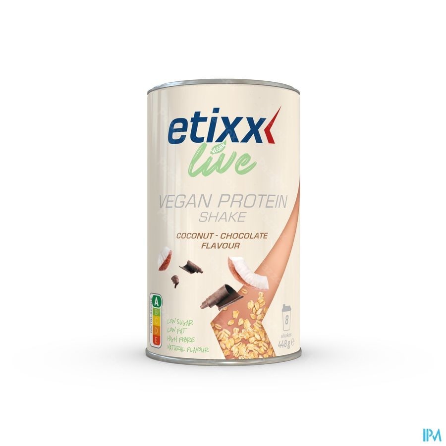Etixx Live Vegan Protein Shake Kokosnoot-Chocolade 448g