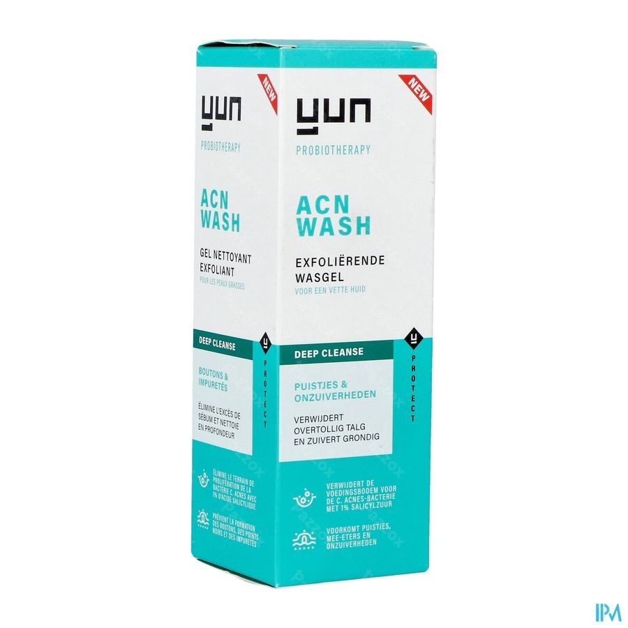 Yun ACN Exfoliërende Wasgel Gezicht Vette Huid 150 ml 