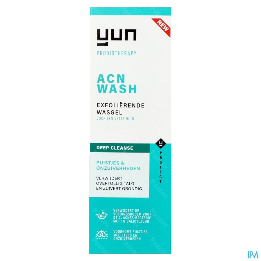 Yun ACN Exfoliërende Wasgel Gezicht Vette Huid 150 ml 