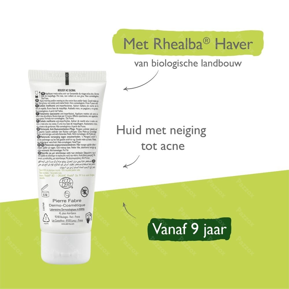 A-Derma Biology Globale Verzorging Onzuiverheden 40ml