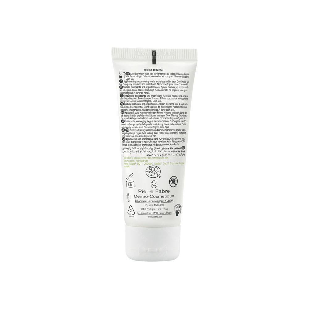 A-Derma Biology Globale Verzorging Onzuiverheden 40ml