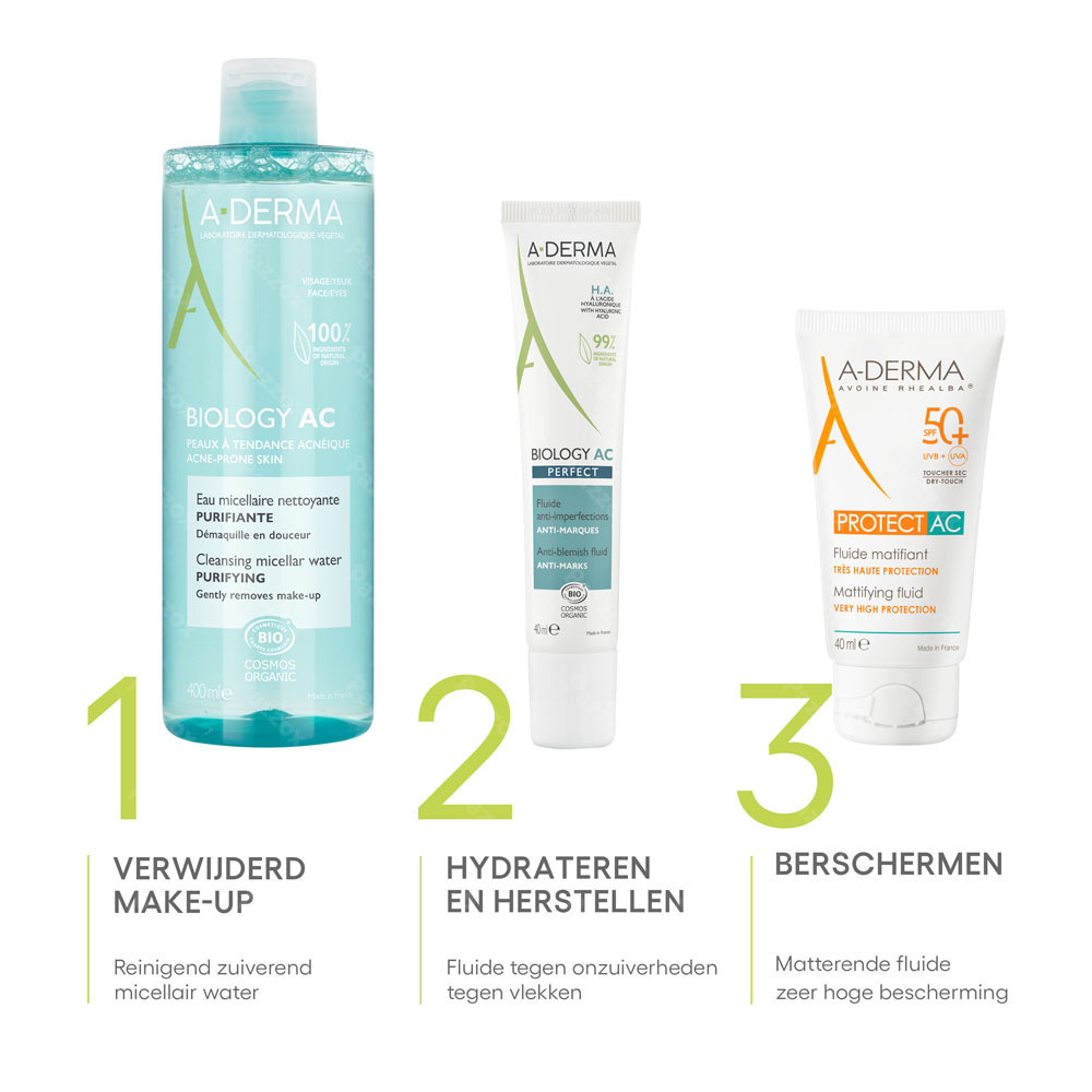A-Derma Biology Ac Zuiverend Micellair Water 400ml
