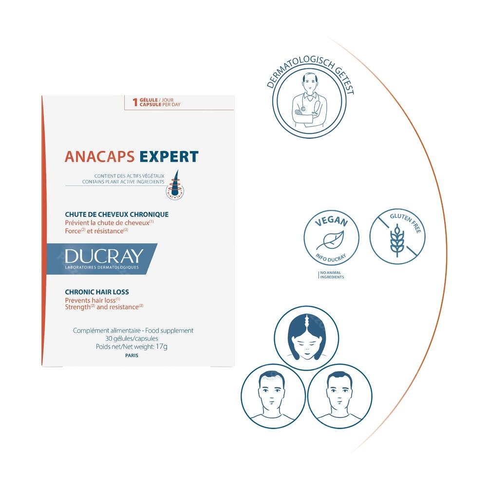 Ducray Anacaps Expert Chronische Haaruitval 90 Capsules