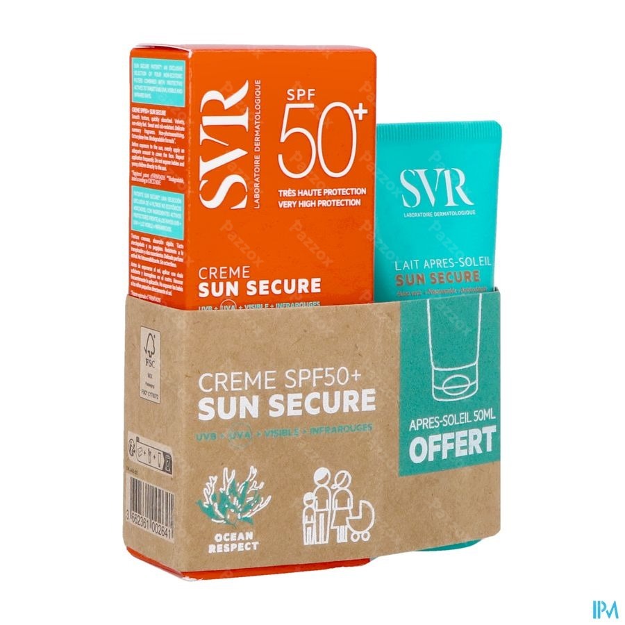 SVR Sun Secure Zonnecrème SPF50+ Aftersun 50ml Gratis