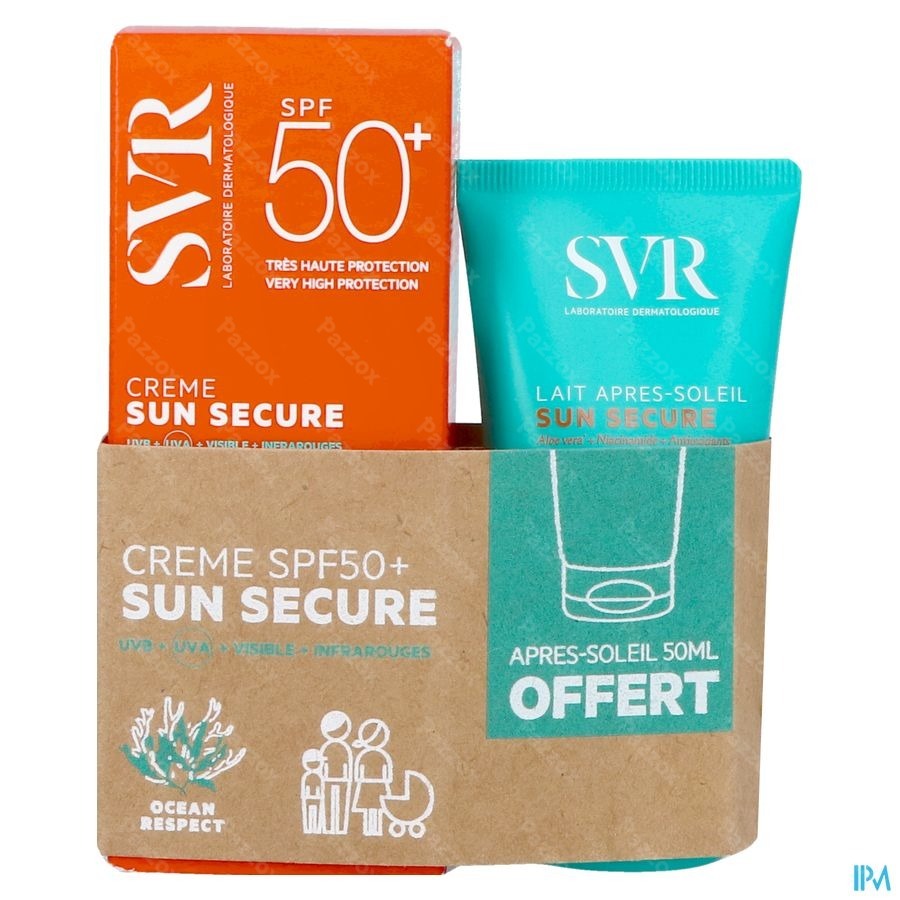 SVR Sun Secure Zonnecrème SPF50+ Aftersun 50ml Gratis