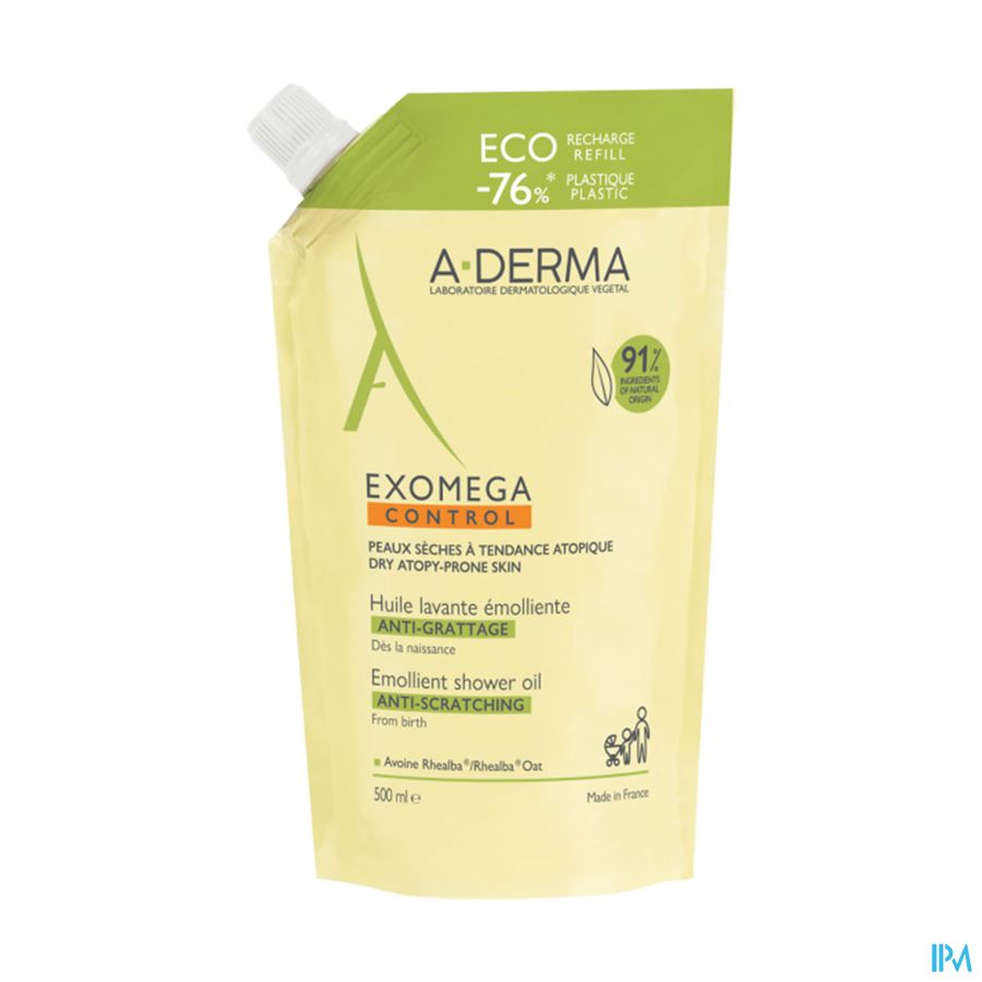 Aderma Exomega Control Douche Olie Eco Refill 500ml
