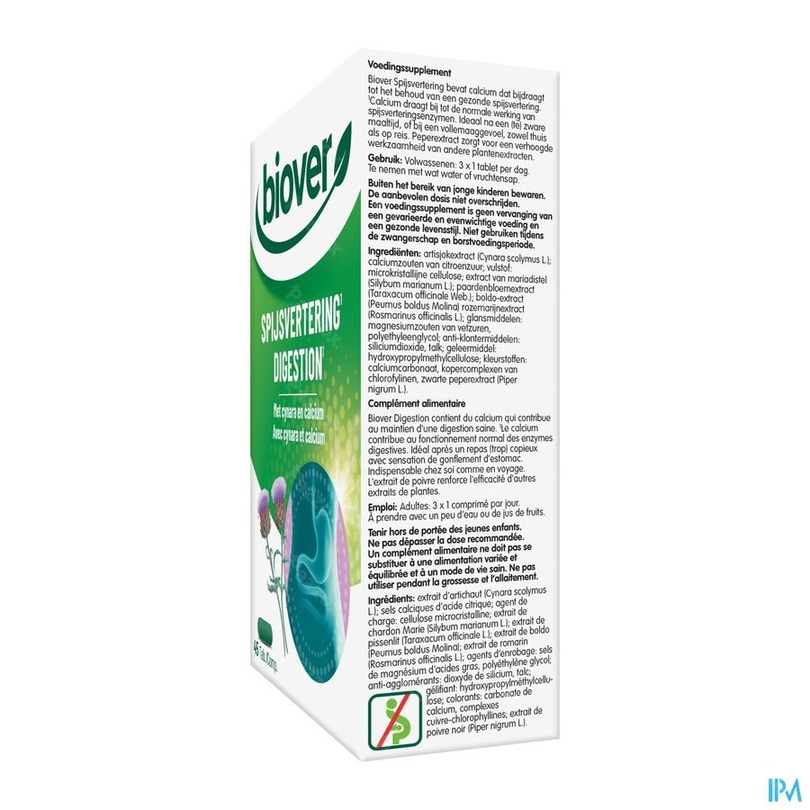 Biover Spijsvertering 45 Tabletten