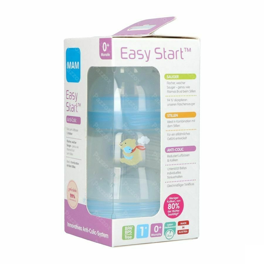 Mam Zuigfles Easy Start A/colic Jongen 160ml