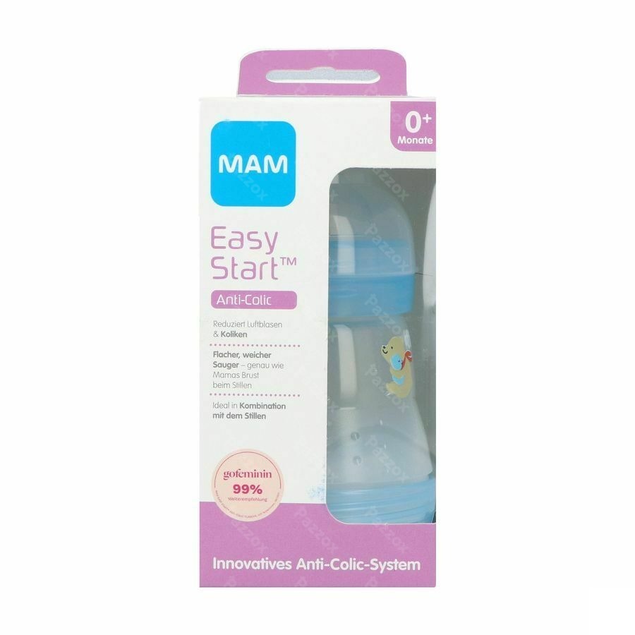 Mam Zuigfles Easy Start A/colic Jongen 160ml