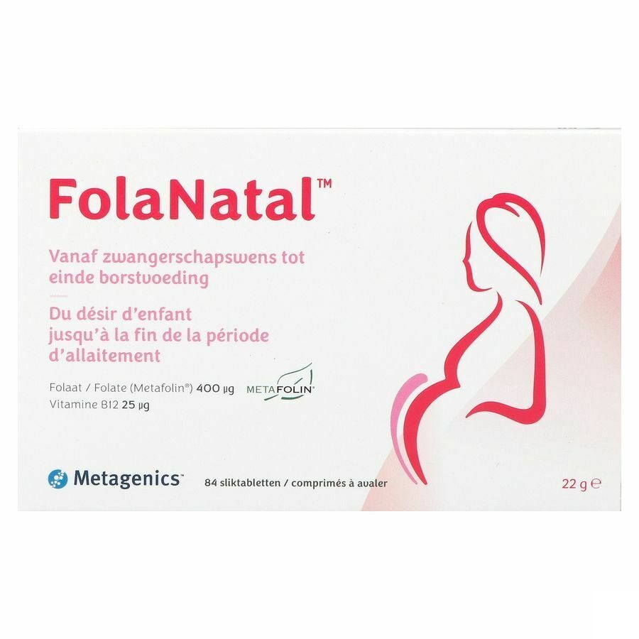 Metagenics Folanatal Kinderwens tot Vroege Zwangerschap 84 Tabletten