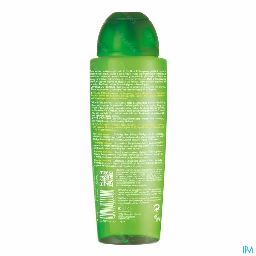 Bioderma Nodé G Zuiverende Shampoo 400ml