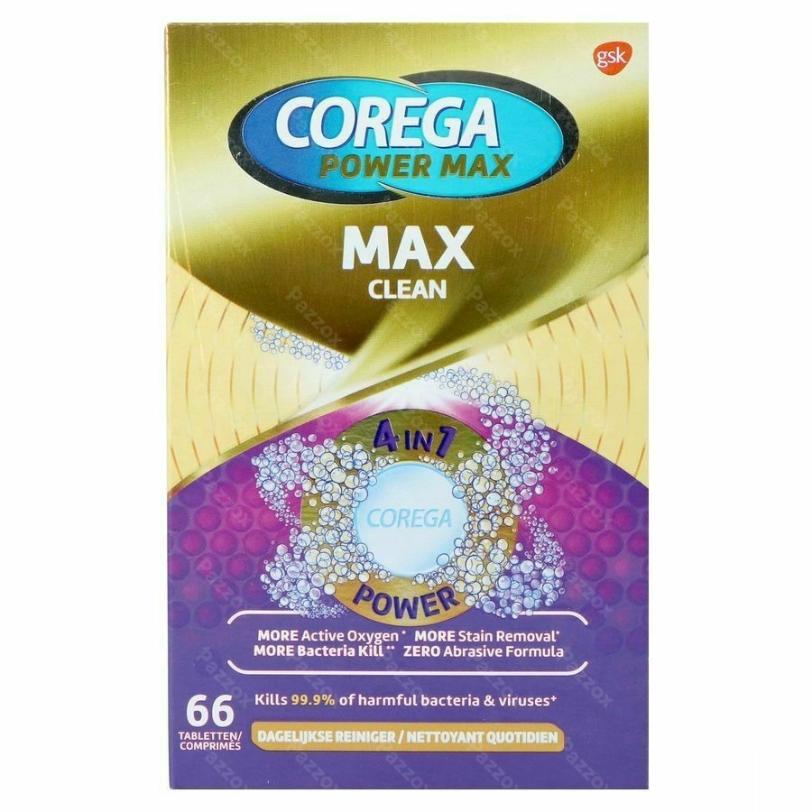 Corega Max Clean - 66 tabletten