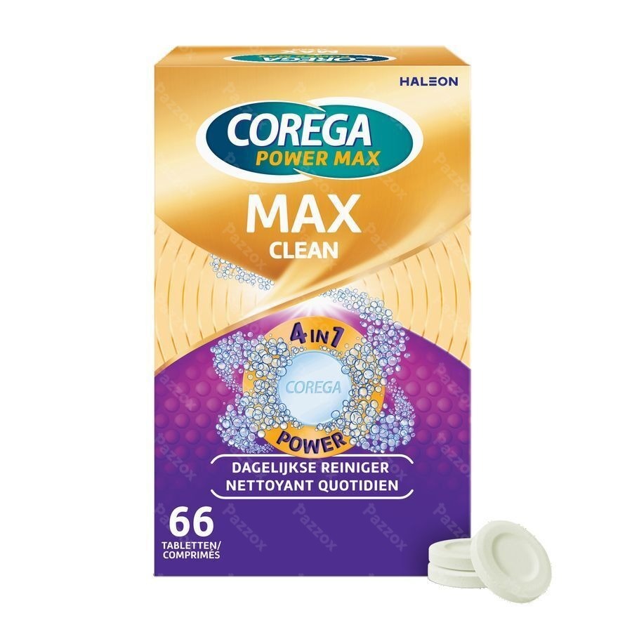 Corega Max Clean - 66 tabletten