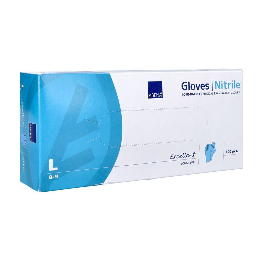 Abena Excellent Handschoen Nitrile L Blauw