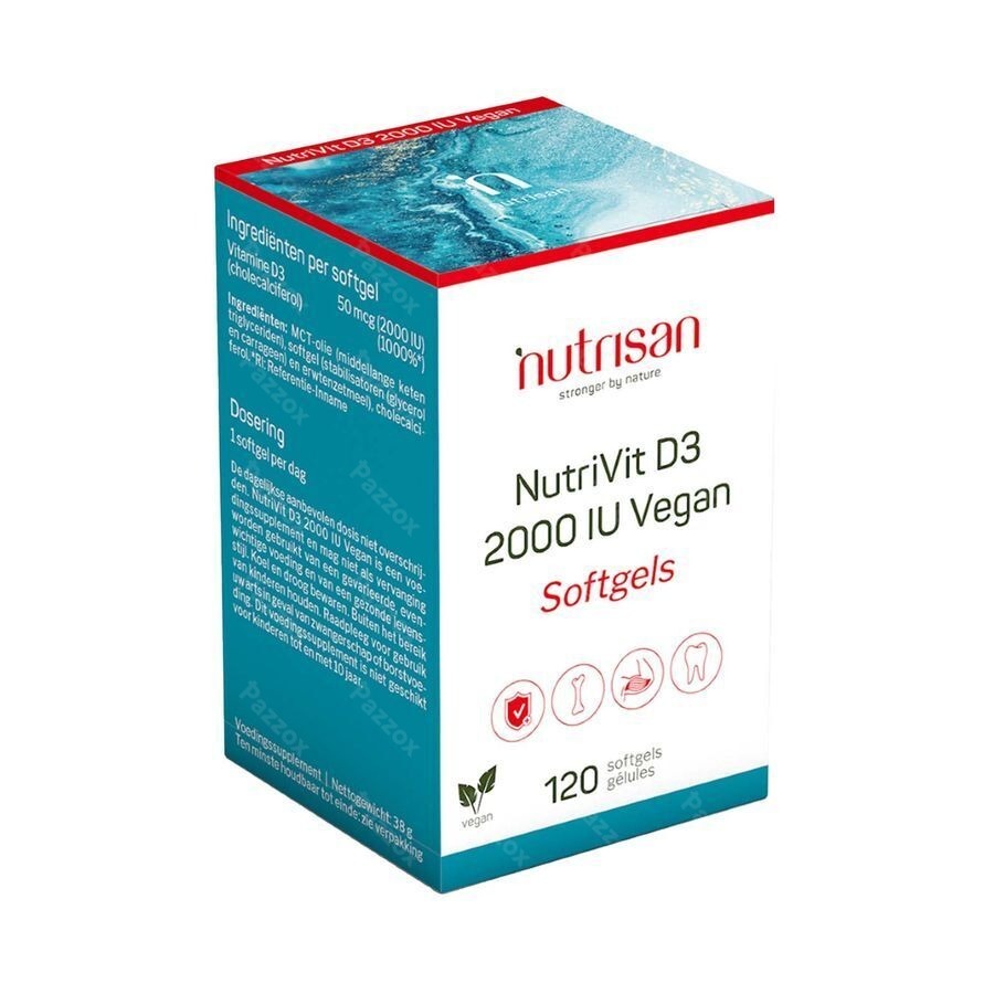 Nutrisan Nutrivit Vitamine D3 2000 IU Vegan 120 Capsules