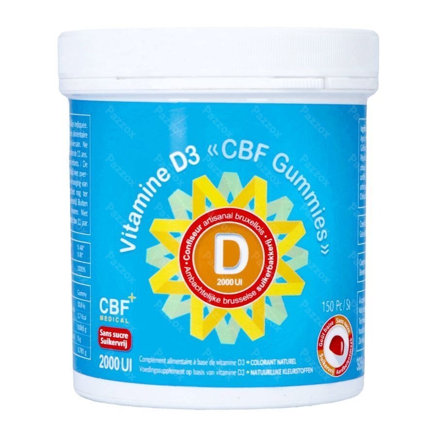 CBF Vitamine D 2000 IU 150 Gummies