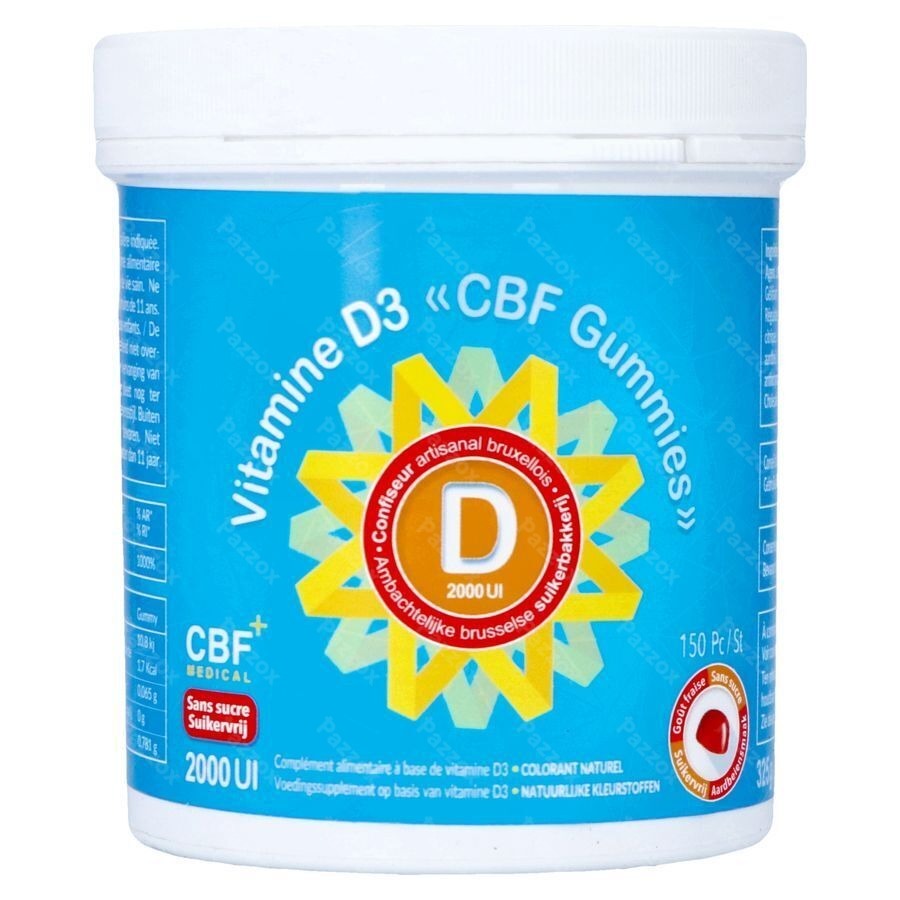 CBF Vitamine D 2000 IU 150 Gummies