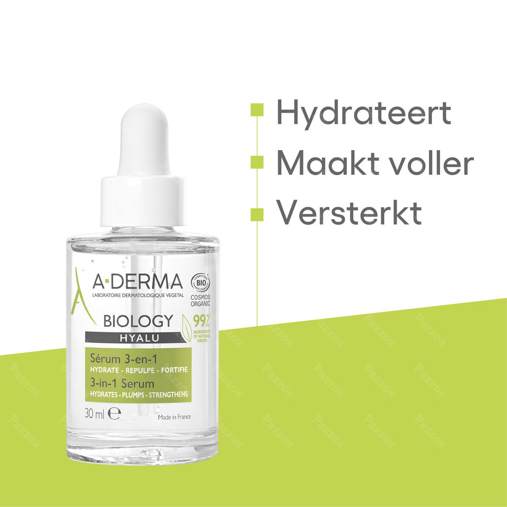 A-Derma Biology Hyalu Serum 3-in-1 30ml