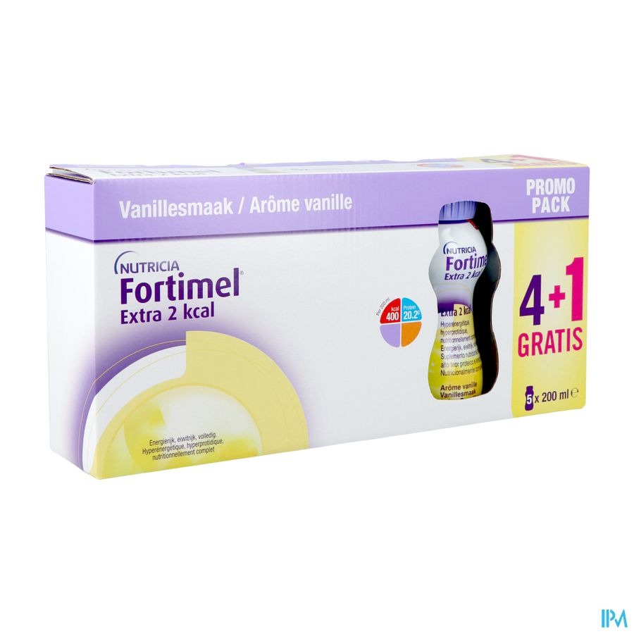 Fortimel Extra 2kcal Vanille Promopack 4+1 Gratis