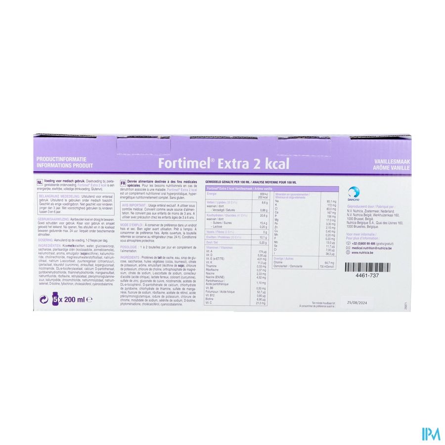 Fortimel Extra 2kcal Vanille Promopack 4+1 Gratis