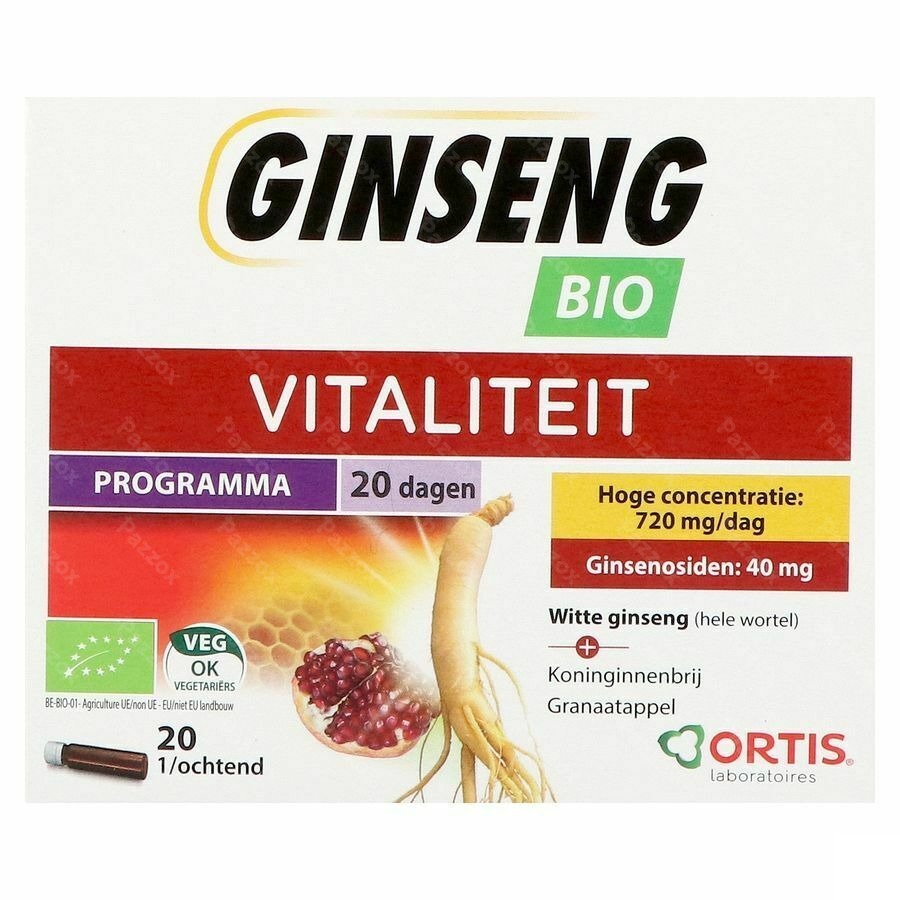Ortis Ginseng Bio Z/alcohol 20x15ml