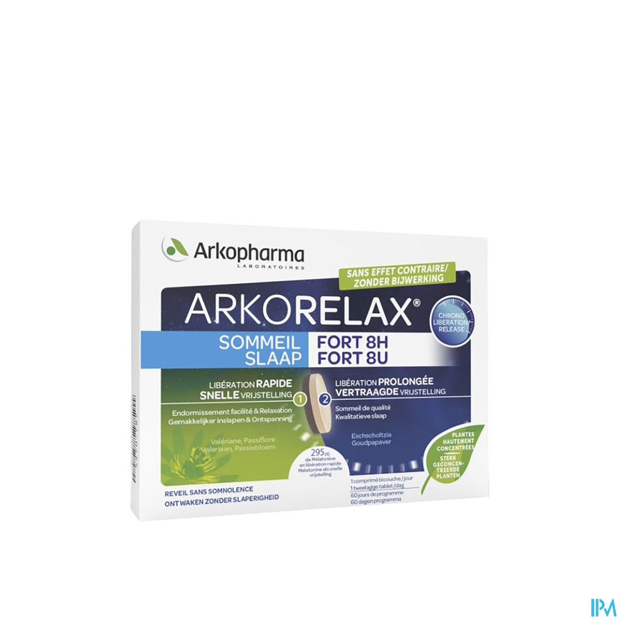 Arkorelax Slaap Fort 8h 60 Tabletten afbeelding