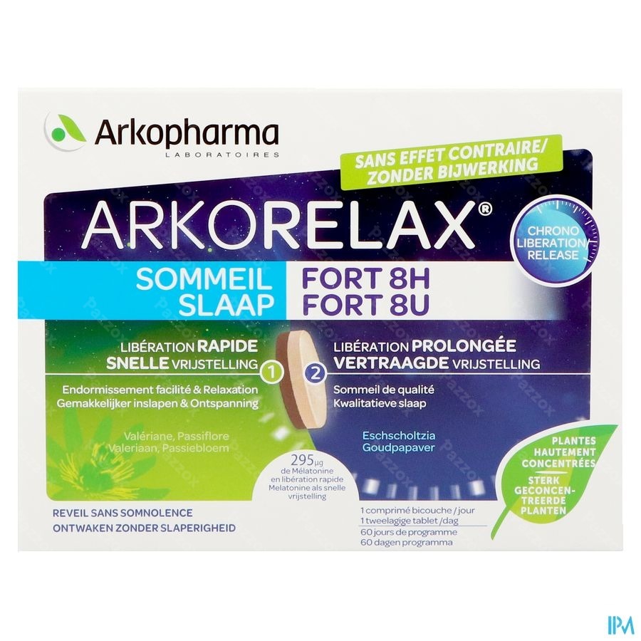 Arkorelax Slaap Fort 8h 60 Tabletten