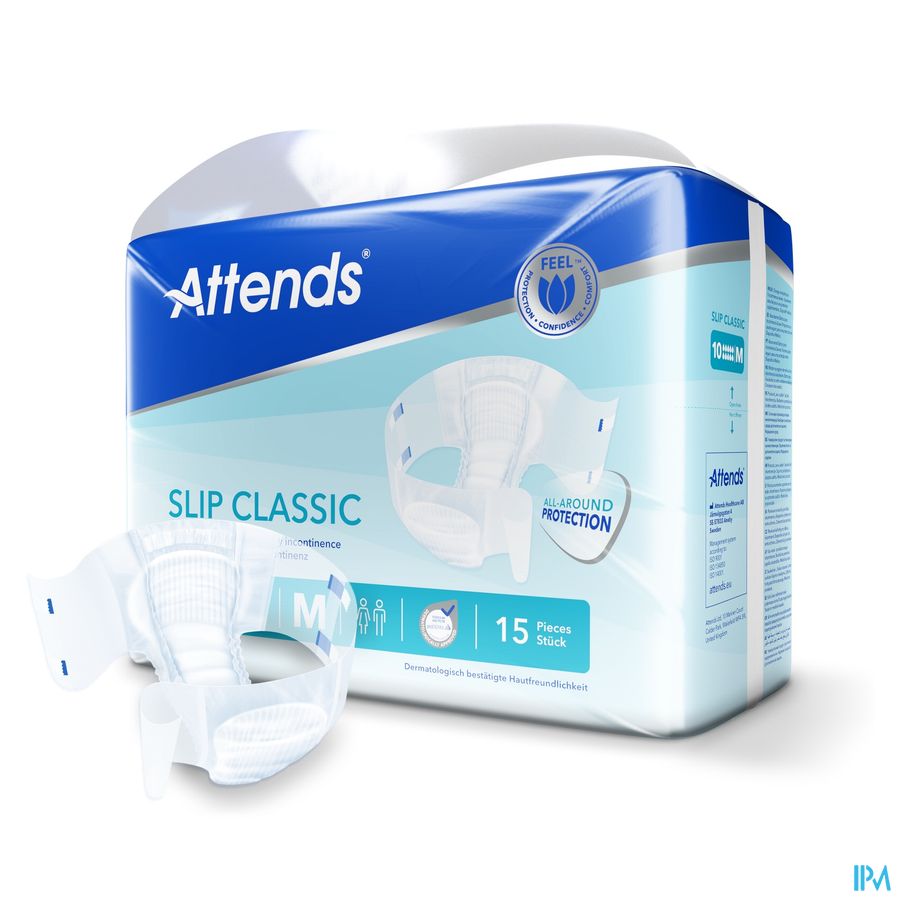 Attends Slip Classic 10 Medium - 1 pak van 15 stuks