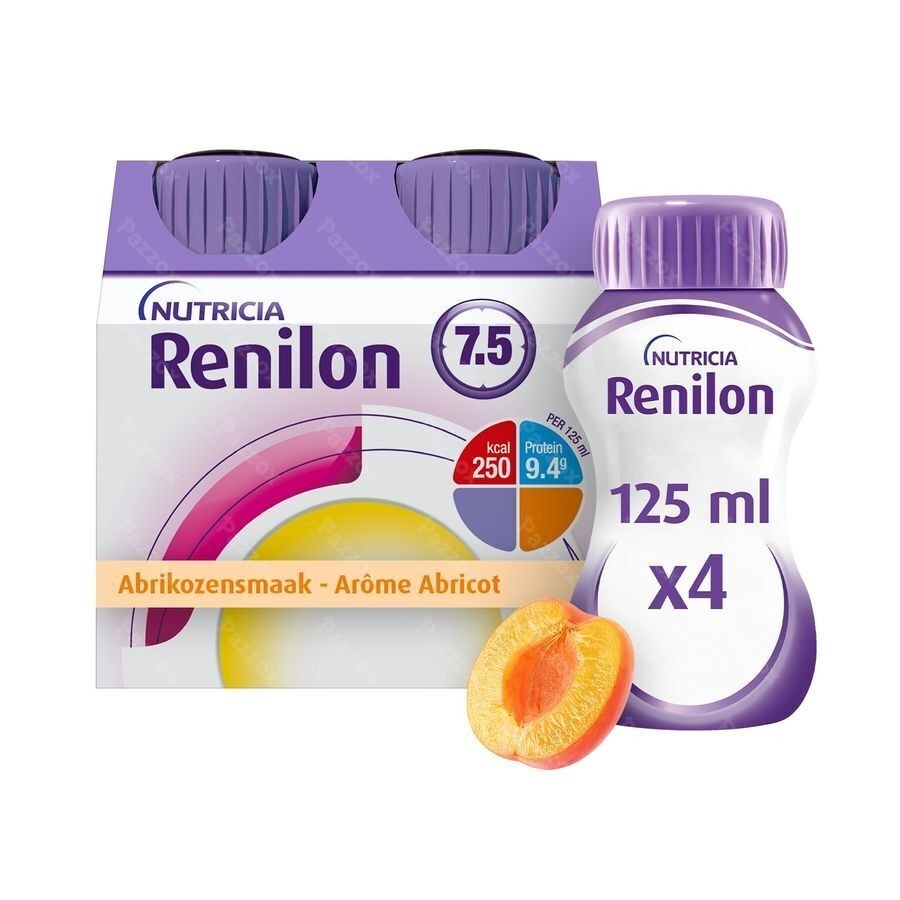 Renilon 7.5 Abrikoos Fles 4x125ml 177033 Nf