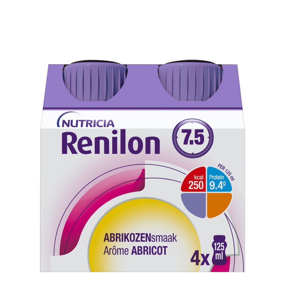 Renilon 7.5 Abrikoos Fles 4x125ml 177033 Nf