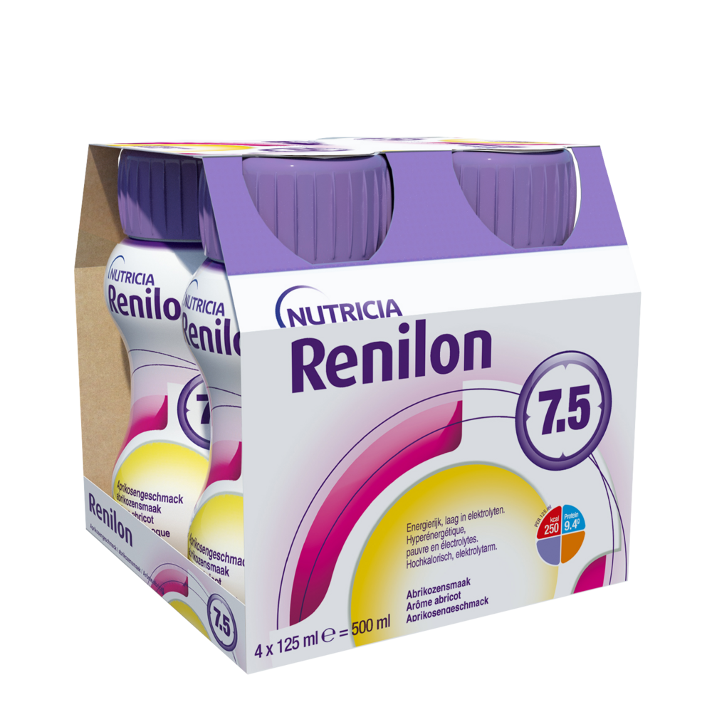 Renilon 7.5 Abrikoos Fles 4x125ml 177033 Nf