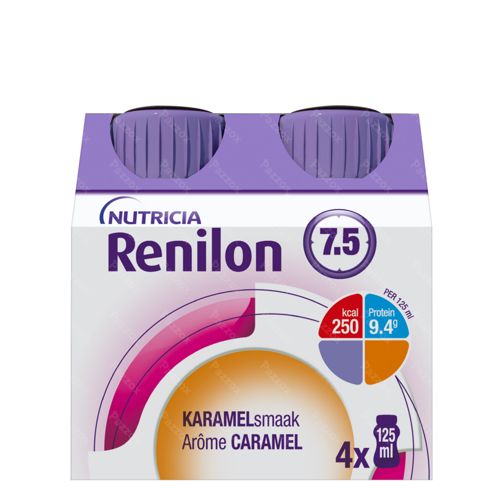 Renilon 7.5 Karamel Fles 4x125ml 177026 Nf