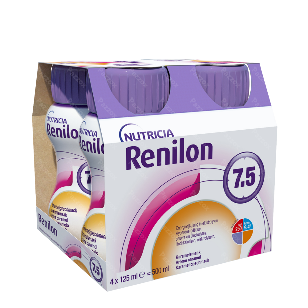 Renilon 7.5 Karamel Fles 4x125ml 177026 Nf