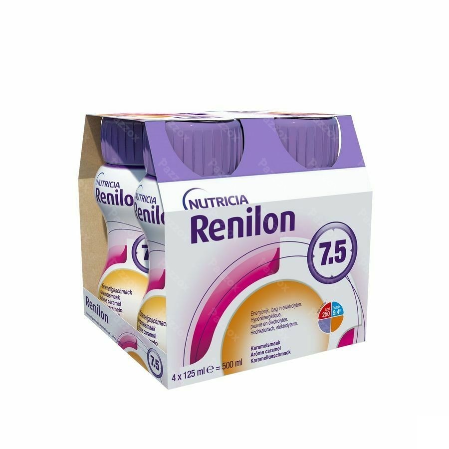 Renilon 7.5 Karamel Fles 4x125ml 177026 Nf
