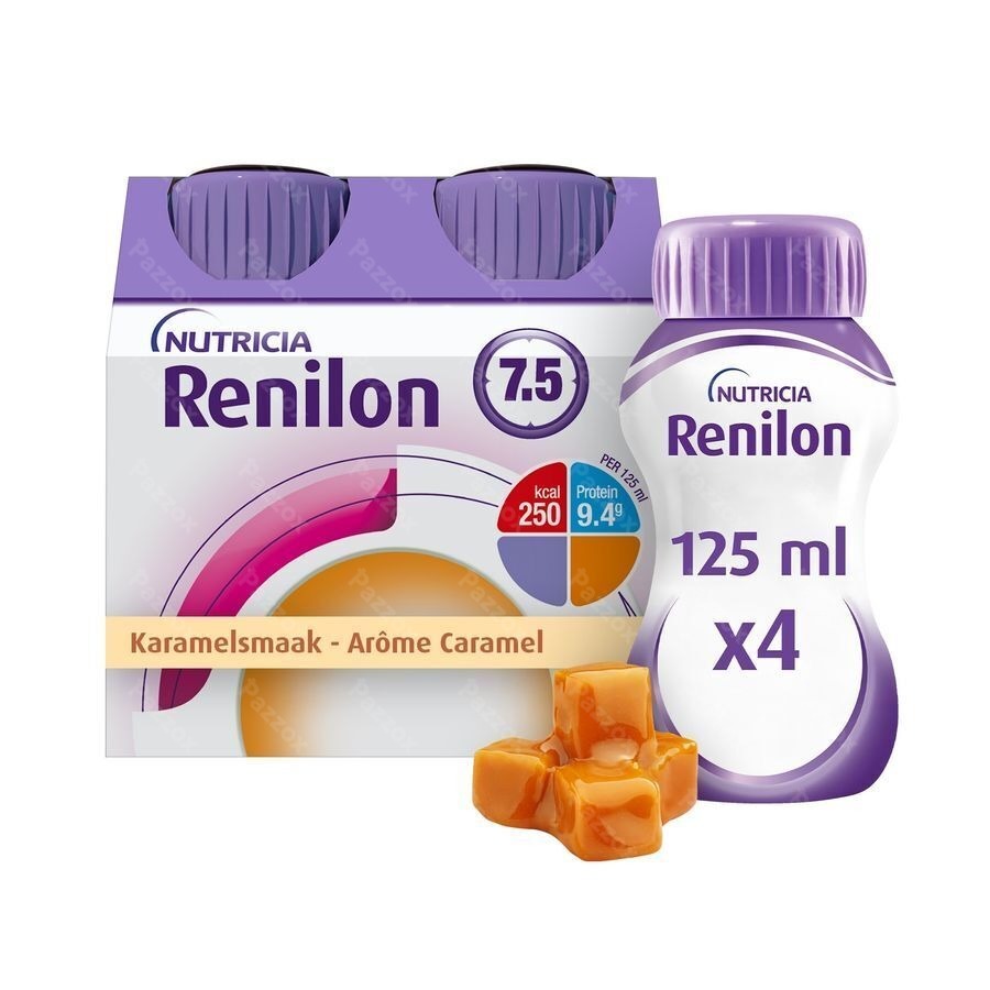 Renilon 7.5 Karamel Fles 4x125ml 177026 Nf