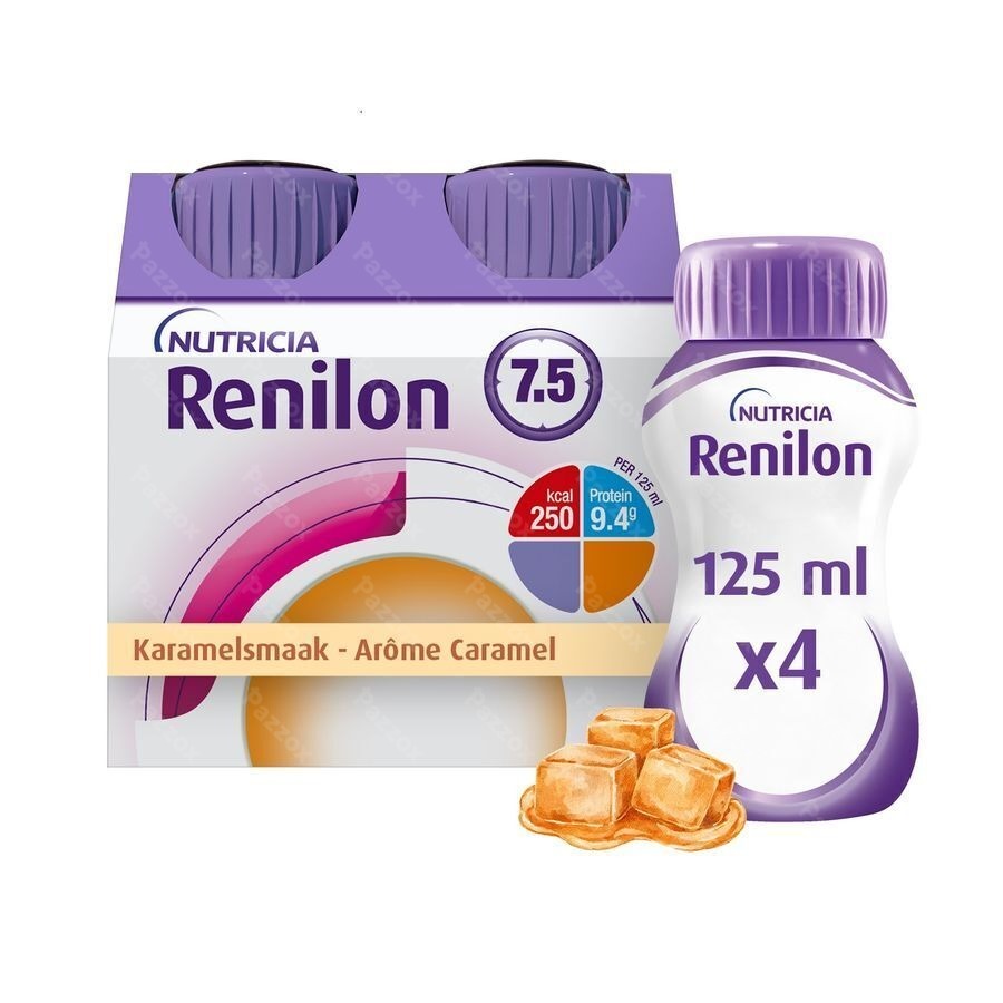 Renilon 7.5 Karamel Fles 4x125ml 177026 Nf