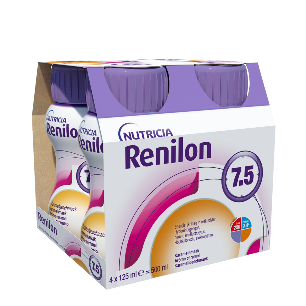 Renilon 7.5 Karamel Fles 4x125ml 177026 Nf