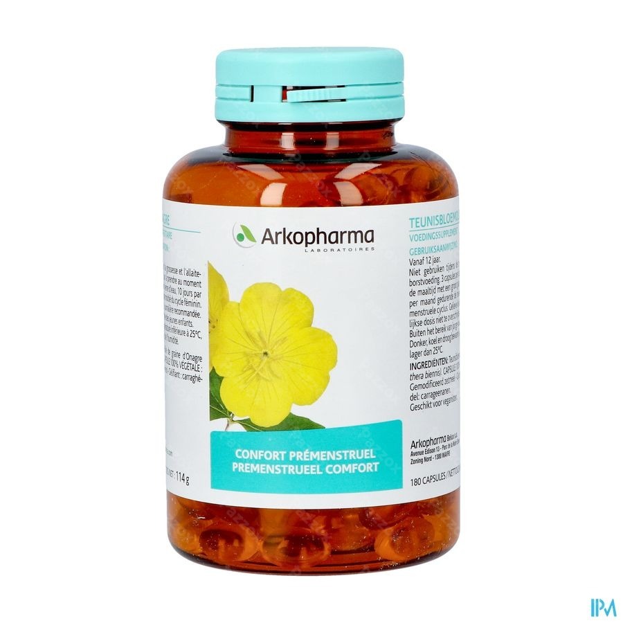 Arkopharma Arkocaps Teunisbloemolie Premenstrueel Comfort 180 Capsules