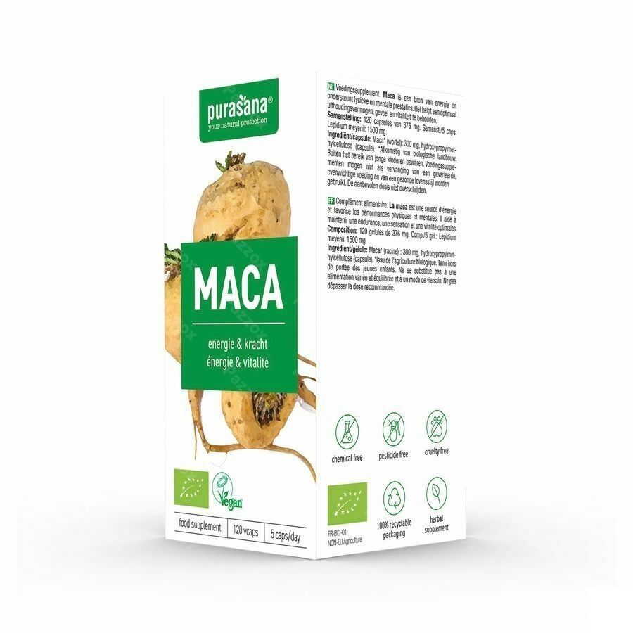 Purasana Maca Bio 120 Capsules