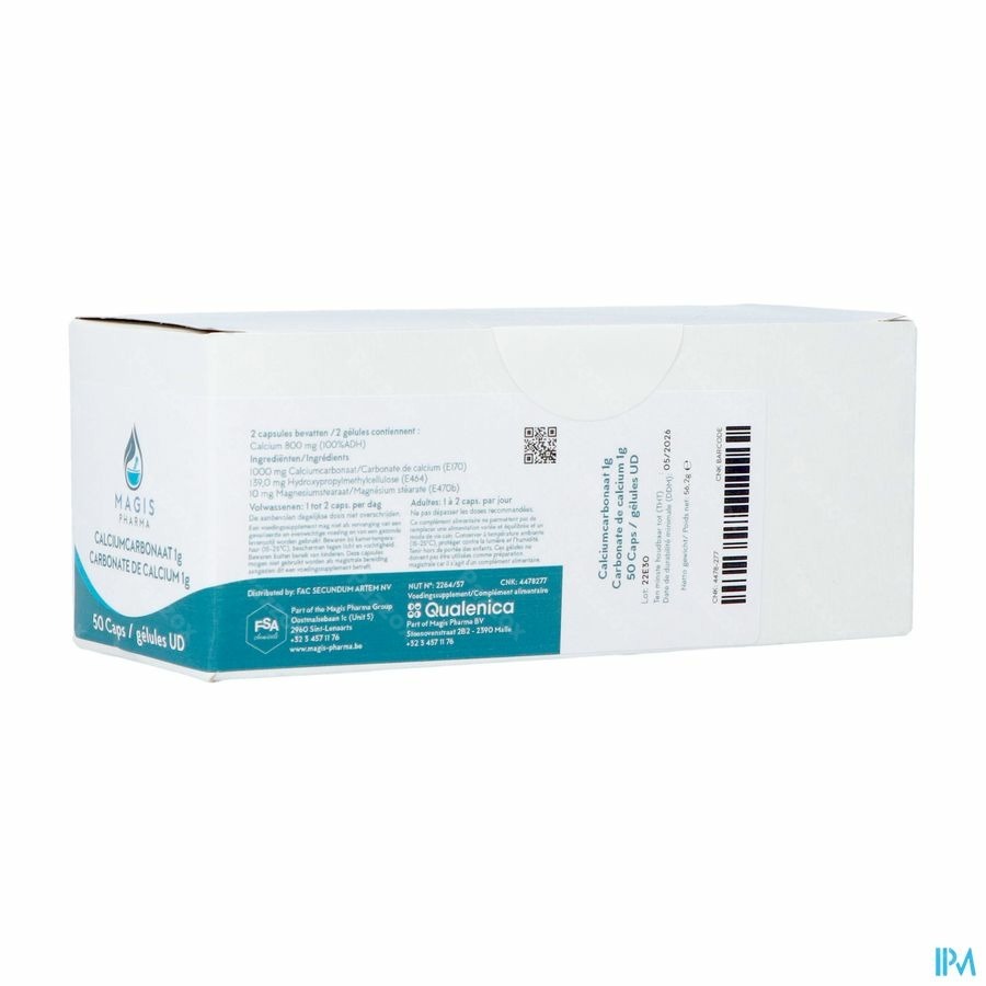 Calcium Carbonaat 1g Comp 50 Magis