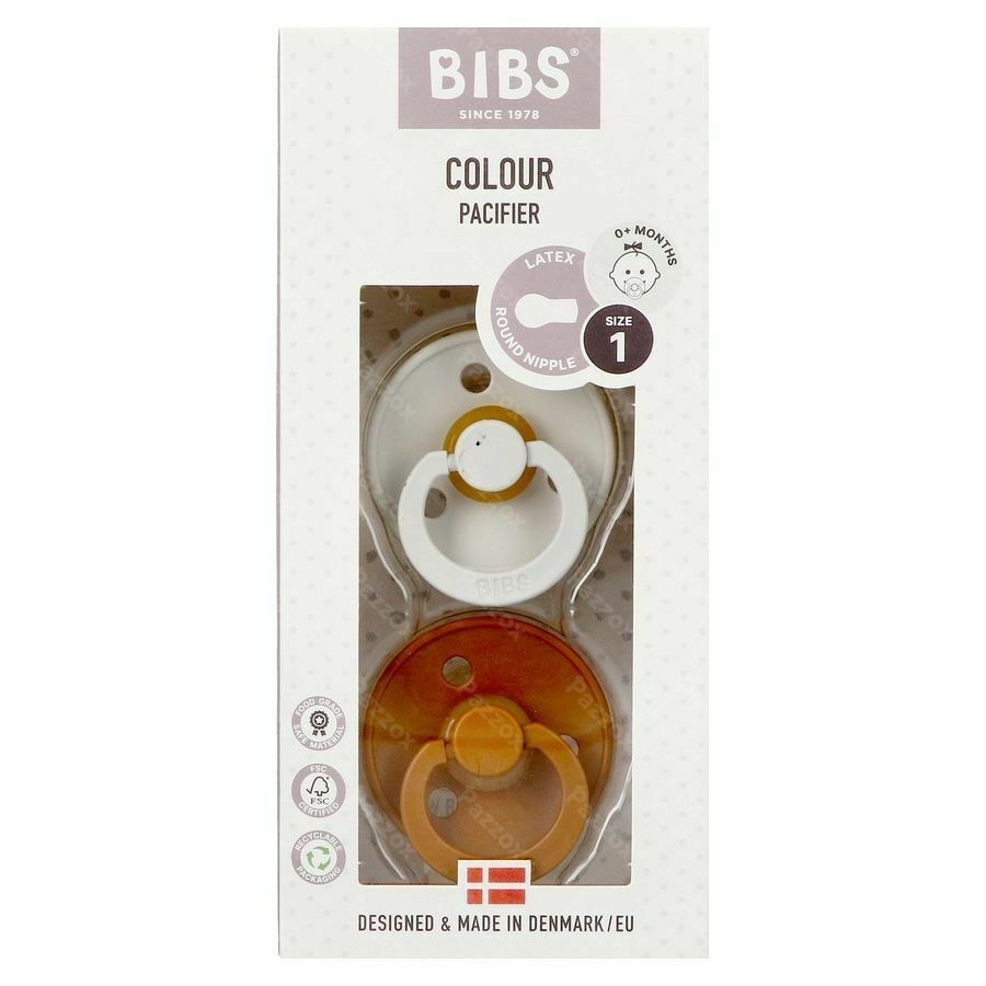 Bibs 1 Fopspeen Duo Haze/caramel 2