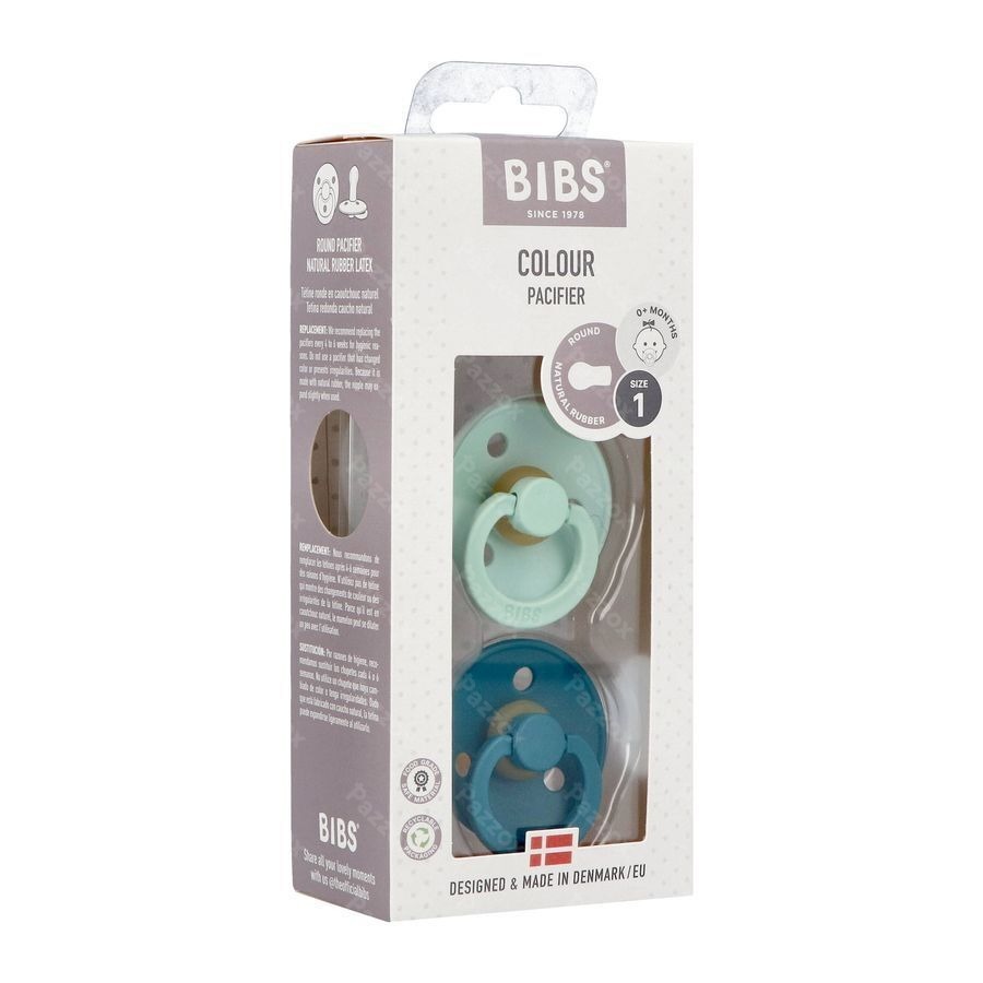 Bibs 1 Fopspeen Duo Mint/forest Lake 2