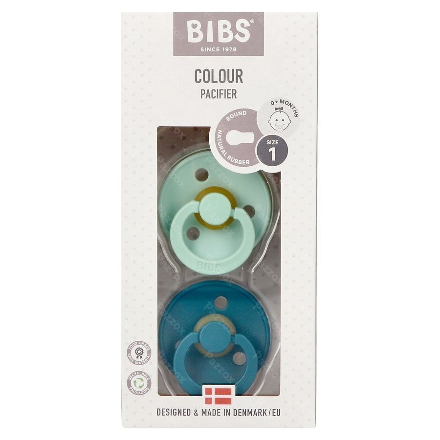 Bibs 1 Fopspeen Duo Mint/forest Lake 2