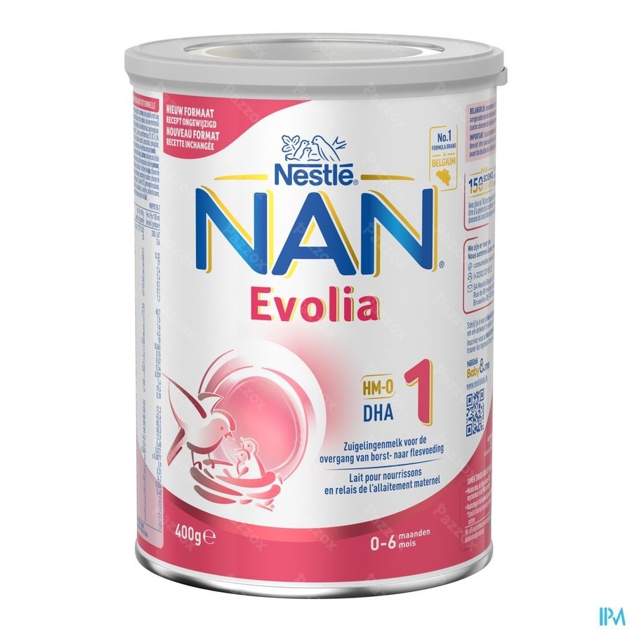 Nan Evolia 1 Zuigelingenmelk 0-6 Maanden Nieuwe Formule 400g