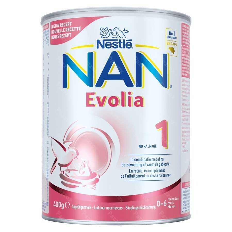 Nan Evolia 1 Zuigelingenmelk 0-6 Maanden Nieuwe Formule 400g