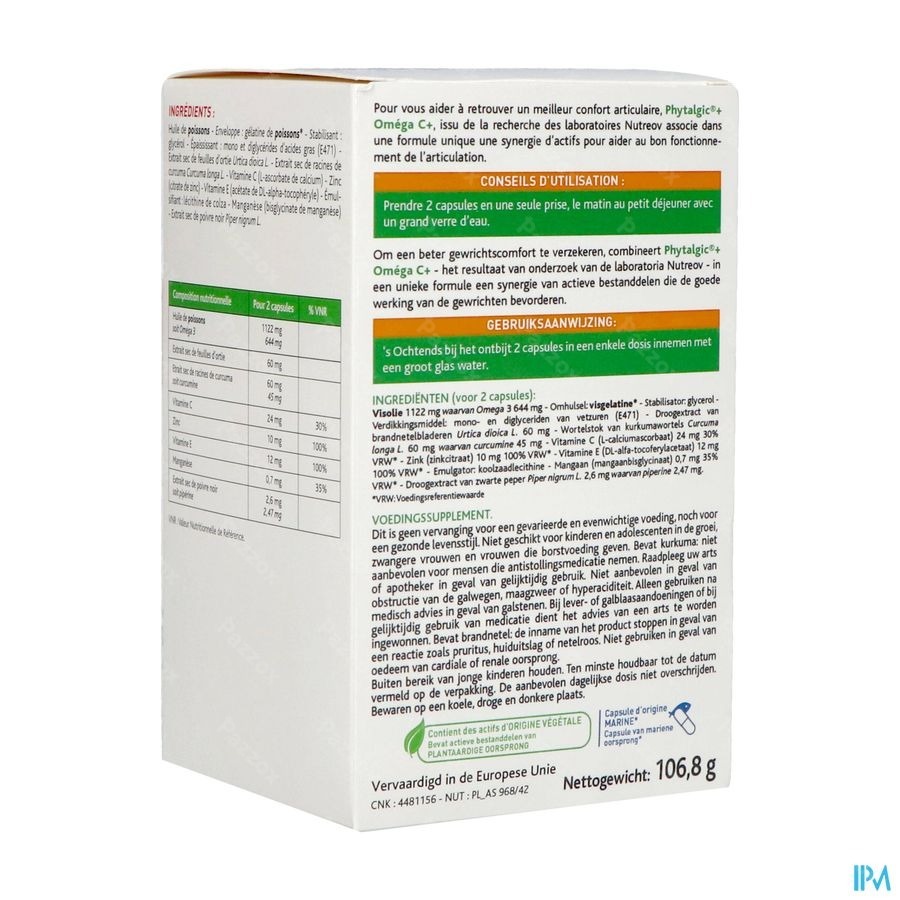 Phytalgic Omega C + BT120 120 Capsules
