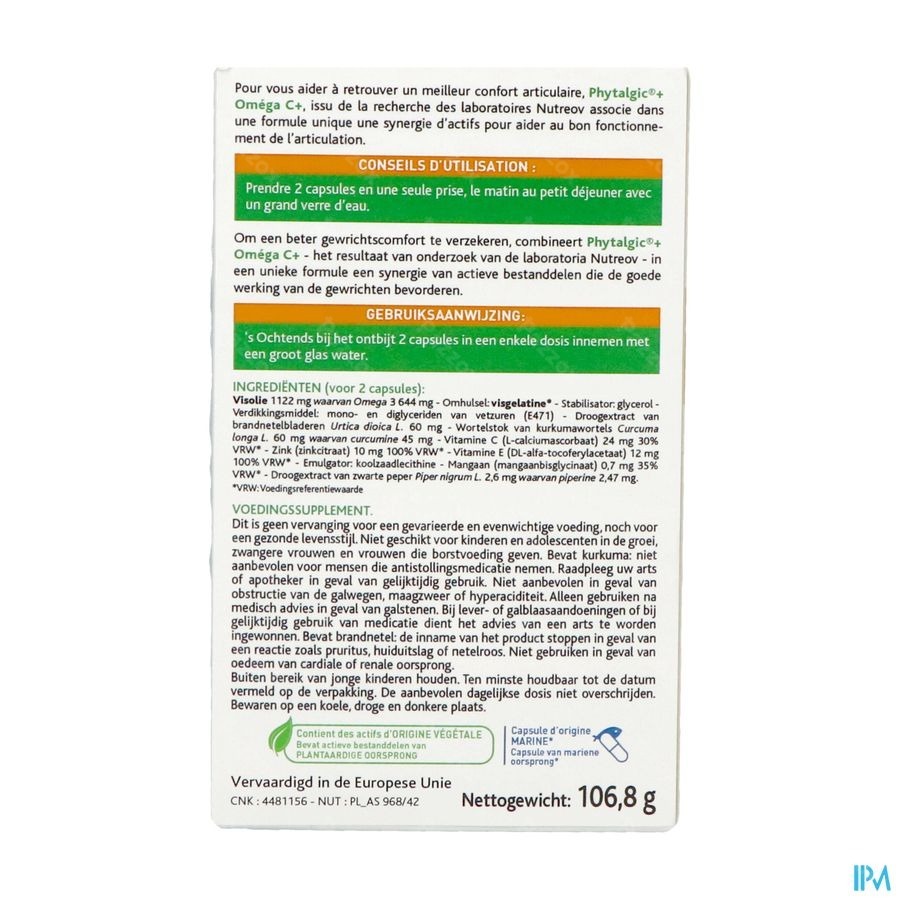 Phytalgic Omega C + BT120 120 Capsules