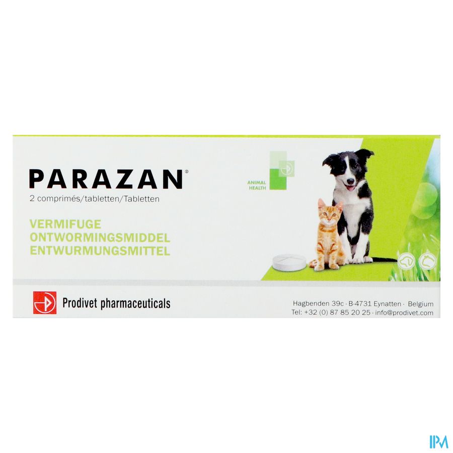 Parazan Ontwormingsmiddel 2 Tabletten afbeelding